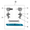 Ideal Standard Mia TV111AA set van 2 scharnieren chroom