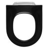 Pressalit Projecta D Solid Pro 1007111-DG4925 toilet seat without lid black polygiene