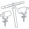 Geberit 244.202.00.1 set scharnieren voor wc-zitting SC QR F260