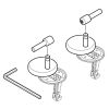 Villeroy and Boch Architectura - Subway 92237061 set fixed hinges chrome