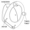 Pressalit Dania R33000 toiletzitting 50mm verhoogd met deksel wit