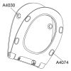 Pressalit Inspira Uni 1074000-D05999 toiletzitting met deksel wit