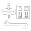 Villeroy en Boch Subway 3.0 92094661 set vaste scharnieren chroom