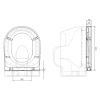 Clou First CL0406030 toiletzitting met deksel (verkorte versie) wit