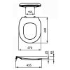 Ideal Standard Contour 21 Schools S4545GQ toilet seat without lid red