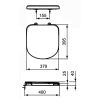 Ideal Standard Nouveau T679801 toiletzitting met deksel wit