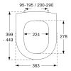 Pressalit Objecta D 172111-BR7999 WC-Sitz mit Deckel schwarz Polygiene