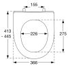 Pressalit Objecta D Pro 997011-DH4999 WC-Sitz ohne Deckel weiß Polygiene