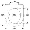Pressalit Objecta D Pro 998011-DF7999 WC-Sitz mit Deckel weiß Polygiene