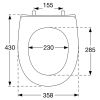 Pressalit Objecta Pro 990111-DF7999 toilet seat with lid black polygiene