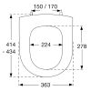Pressalit Projecta D 171111-D28999 Toilettensitz ohne Deckel schwarz Polygiene