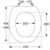 Pressalit Dania R24000 toiletzitting 100mm verhoogd zonder deksel met spatscherm wit