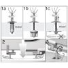 Ideal Standard Tonic K7288AA set van 2 scharnieren chroom *niet meer leverbaar*