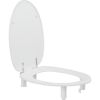 Pressalit Dania R34000 toiletzitting 100mm verhoogd met deksel met spatscherm wit