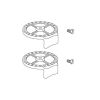 Pressalit T9807 stabilisatie buffers met schroef wit