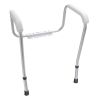 Handicare (Linido) 10540 toiletsteun met hulppoot aluminium/ kunststof wit