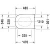 Duravit D-Code 0060310000 toiletzitting Vital met deksel wit