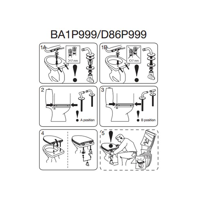 Pressalit Objecta 54011-BA1999 toiletzitting met deksel wit polygiene
