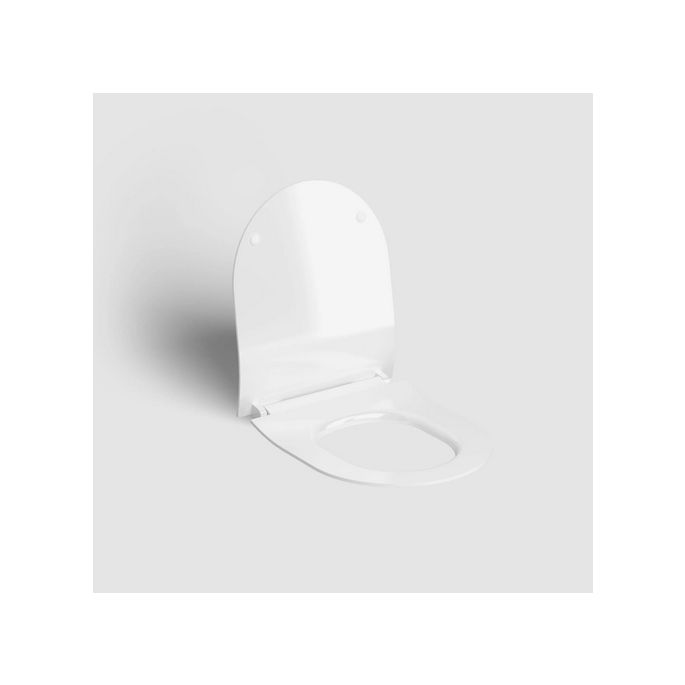Clou Hängematte CL0406060 dünn Toilettensitz mit Deckel glänzend weiß