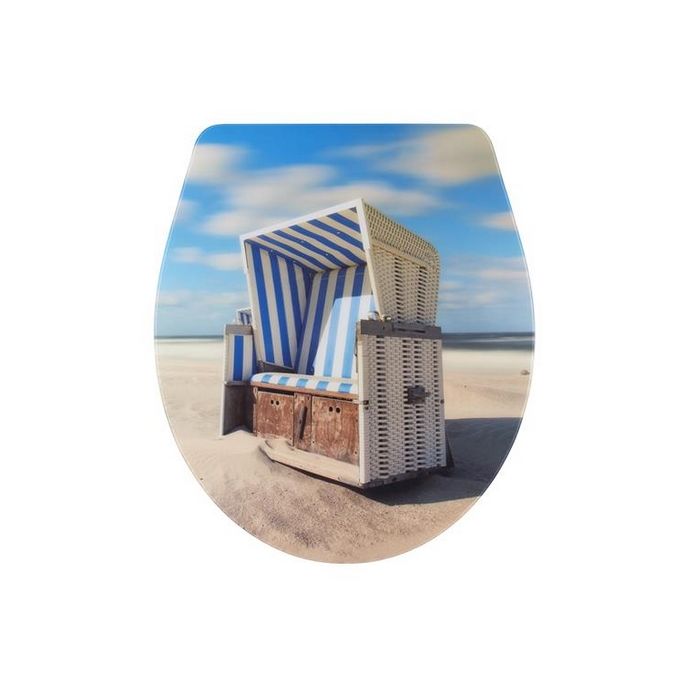 Diaqua Nancy 31171356 WC-Sitz mit Deckel glänzendes Motiv Beach chair
