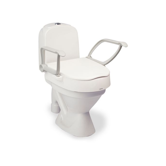 Etac Cloo 80301214 toilet seat with lid and armrests increase 6 and 10cm white