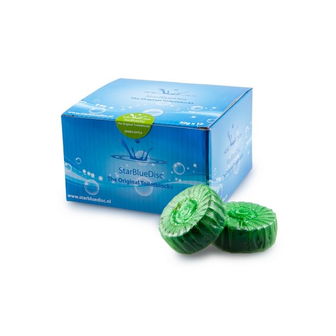 StarBlueDisc 127185514 toiletblokjes halfjaar verpakking (12 stuks) Green Apple (Groen)