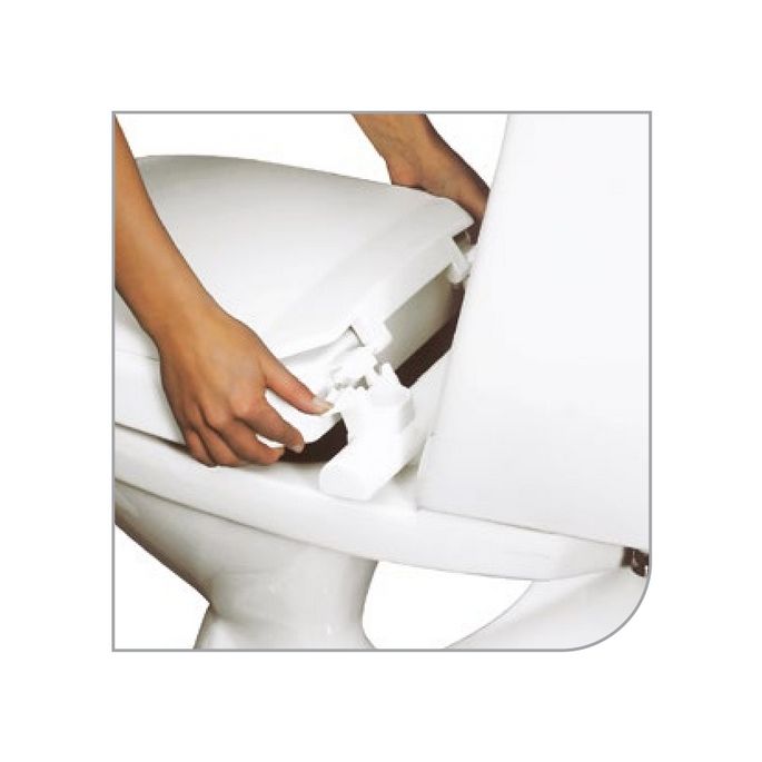 Etac Hi-Loo 80301106 WC-Sitz mit Deckel 6cm fest montiert weiß