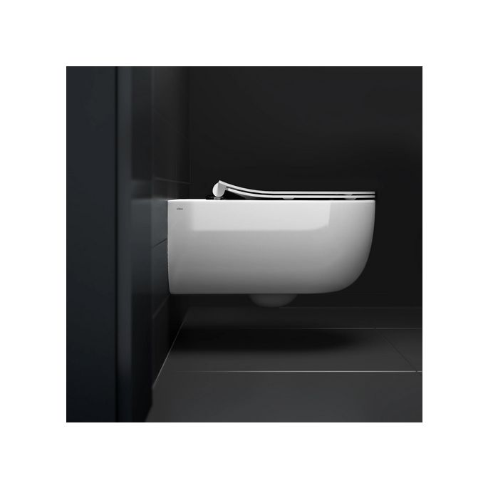 Clou Hängematte CL0406060 dünn Toilettensitz mit Deckel glänzend weiß