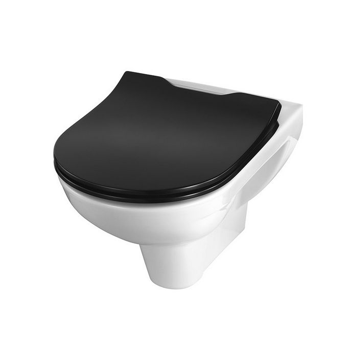 Pressalit Projecta D Solid Pro 1008111-DG4925 toilet seat with lid black polygiene