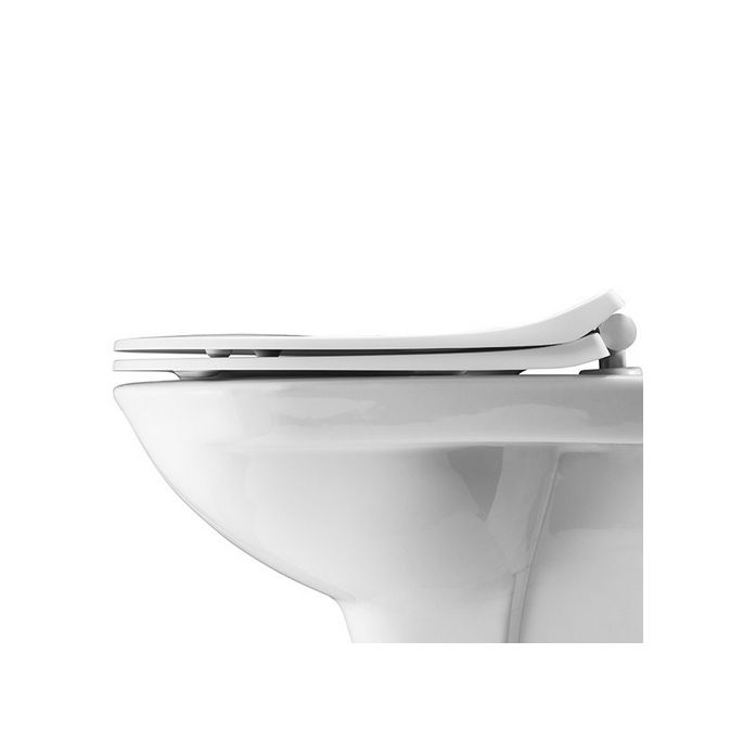 Pressalit Projecta D Solid Pro 1006011-DG4925 toilet seat with lid white polygiene