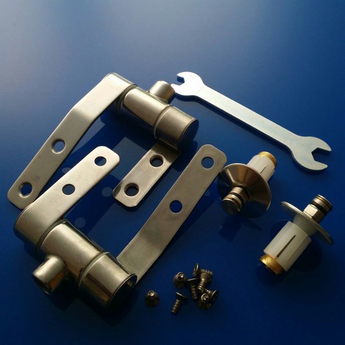 Geberit 598182000 set van 2 scharnieren voor toiletzitting chroom