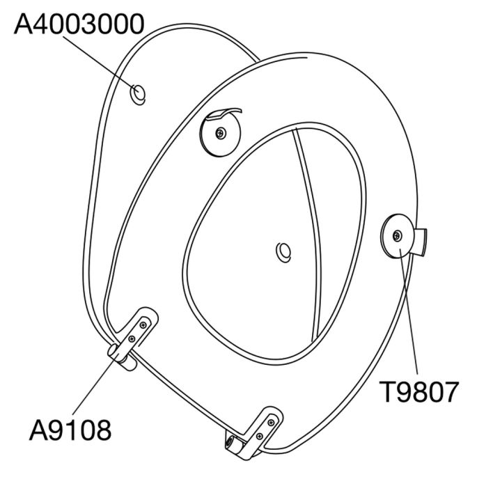 Pressalit Colani R36000-B83999 toiletzitting met deksel wit