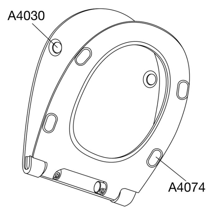 Pressalit Inspira Uni 1074000-D05999 toiletzitting met deksel wit