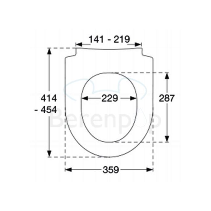 Pressalit Sway D 934001-BL6999 WC-Sitz mit Deckel schwarz