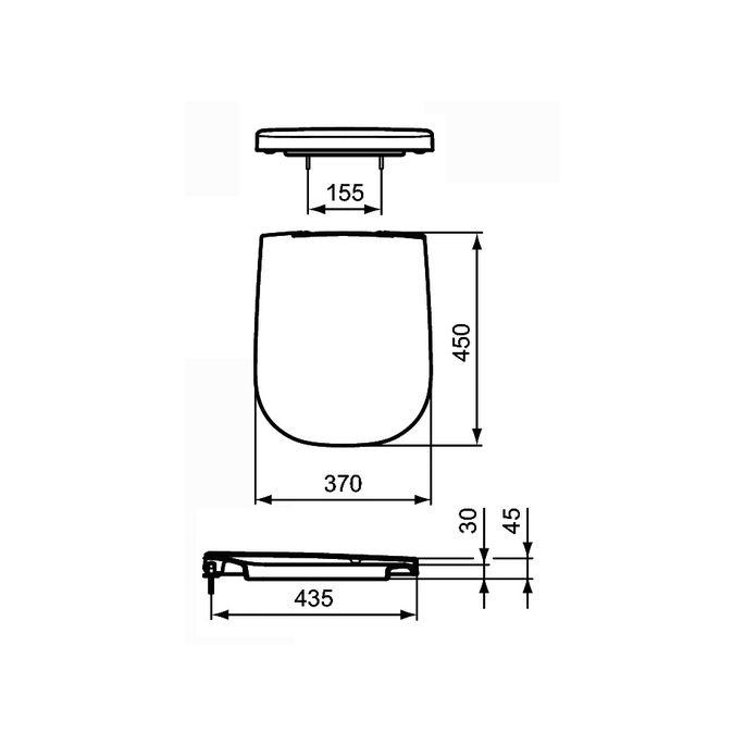 Ideal Standard Softmood T639101 toiletzitting met deksel wit