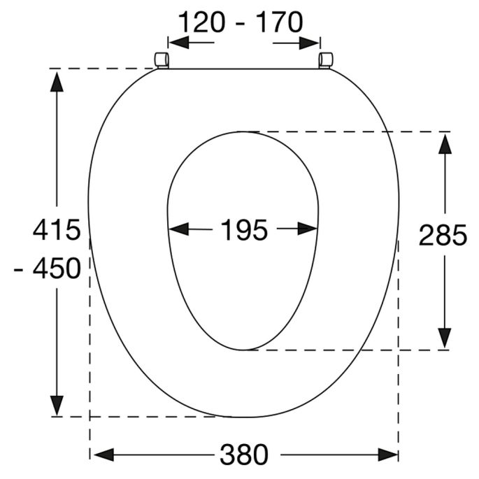 Pressalit Colani R26000-D92999 toiletzitting zonder deksel wit