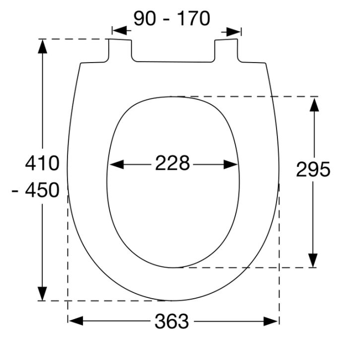 Pressalit Inspira Uni 1074000-D05999 toiletzitting met deksel wit