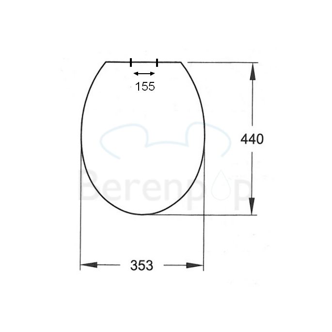 Sphinx Eurobase H5T0 001 OLW-02 toiletzitting met deksel wit (OUTLET)