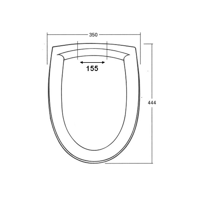 Sphinx Gilia S8H5M00R000 OLW-05 toiletzitting met deksel wit (OUTLET)