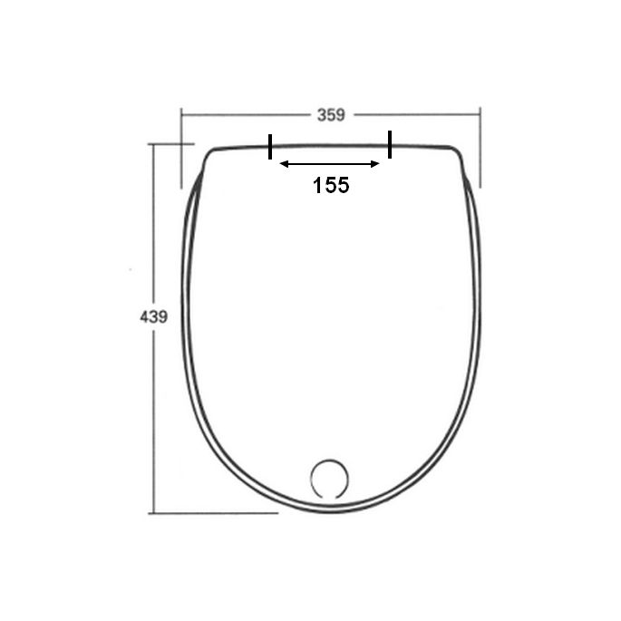 Sphinx Milano S8H5200R OLW-08 toiletzitting met deksel klassiek wit