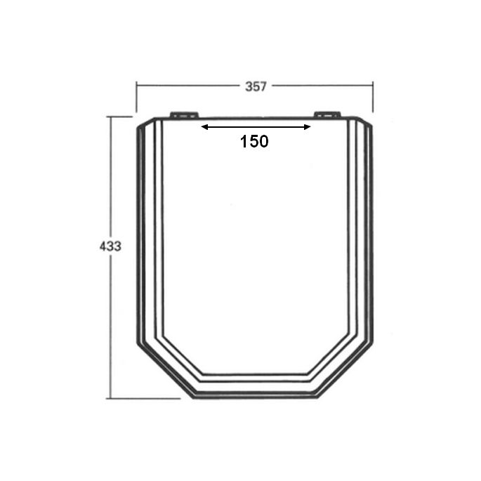 Sphinx Mycene S8H5800R000 OLW-21 toiletzitting met deksel 150mm klassiek wit (OUTLET)