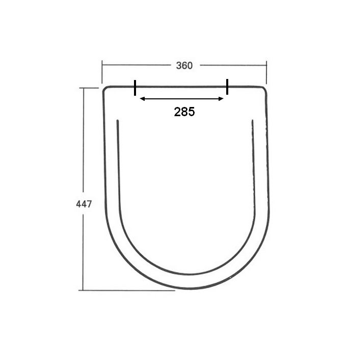 Sphinx Ravenna S8H57000030 OL-212 toiletzitting met deksel pergamon (OUTLET)