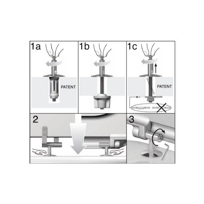 Ideal Standard Tonic K7288AA set van 2 scharnieren chroom *niet meer leverbaar*