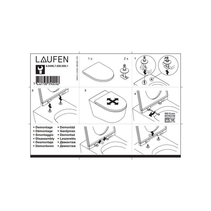 Laufen Pro slim 8949670000001 fastening for toilet seat