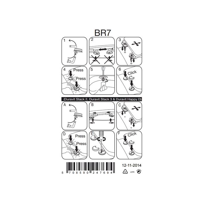 Pressalit Objecta D 172111-BR7999 WC-Sitz mit Deckel schwarz Polygiene