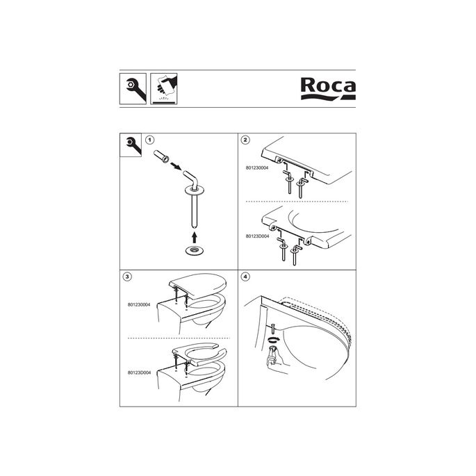 Roca Access A80123D004 WC-Sitz ohne Deckel weiß