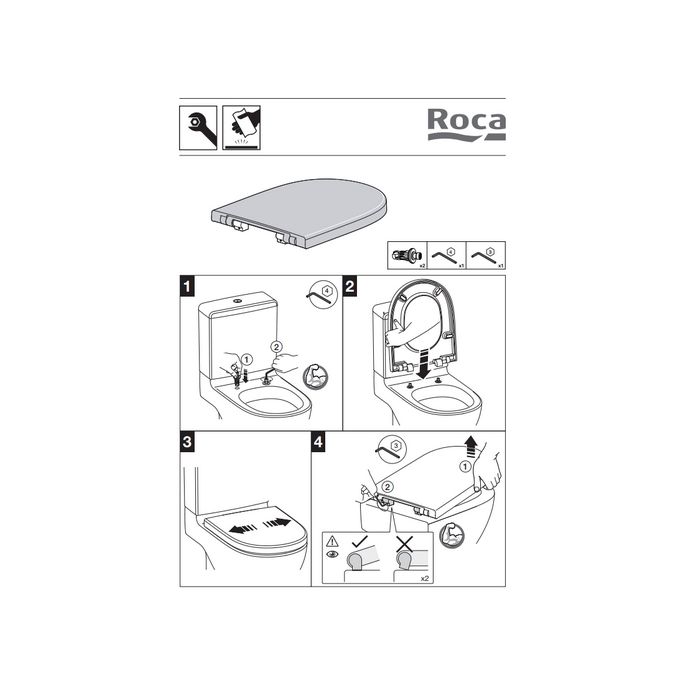 Roca Dama 7801782004 toiletzitting met deksel wit