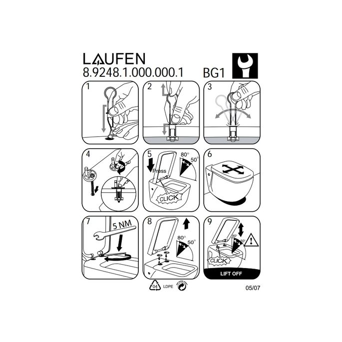 Laufen Lb3 8956803000001 toiletzitting met deksel wit (OUTLET)