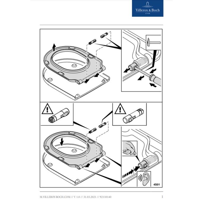 Villeroy en Boch Subway 3.0 92094800 softclose demperset t.b.v. toiletzitting