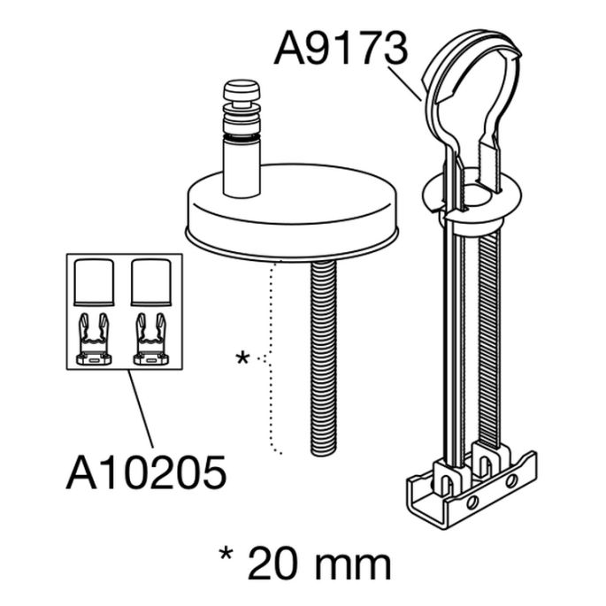 Pressalit Comfort D2 1084111-DK4999 toiletzitting met deksel zwart polygiene